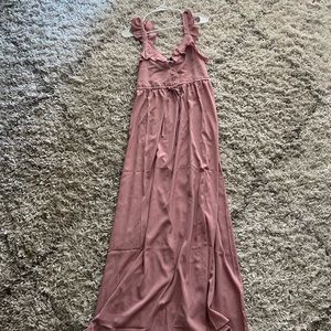 Lulus NWT Small Mauve At The Garden Party Maxi Dress